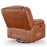 Poltrona do Papai Reclinável Melim Glider Giratória Pu Brilho Fh1 - D'rossi Cor Caramelo - 5