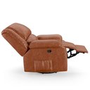 Ver imagem 3 de Poltrona do Papai Reclinável Melim Glider Giratória Pu Brilho Fh1 - D'rossi Cor Caramelo