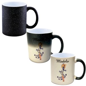 Caneca Mágica Glitter Muda de Cor Y2 Profissões Modelo