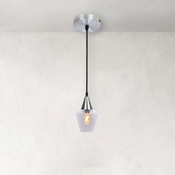 Lustre Pendente Taschibra Monalisa Pp Boreal Transparente E27 Bivolt Prata - 2