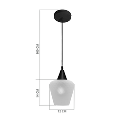 Lustre Pendente Taschibra Monalisa Pp Boreal Transparente E27 Bivolt Prata - 4