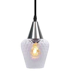 Lustre Pendente Taschibra Monalisa Pp Boreal Transparente E27 Bivolt Prata - 3