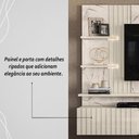 Ver imagem 5 de Painel Bancada Suspensa com Led 3 Portas Atena - Calacata/off White