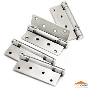 Dobradiça Com Mola 4x3 Inox 304 Polido Kit 04 Pçs