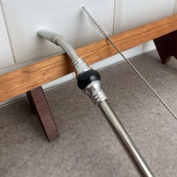 Bomba de Chimarrão Inox 23cm Anel Preto Bojo Mil Furos Removível para Mate - 4