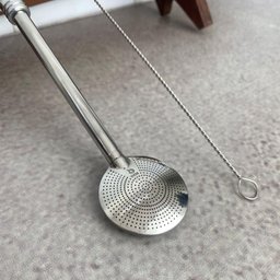 Bomba de Chimarrão Inox 23cm Anel Preto Bojo Mil Furos Removível para Mate - 5
