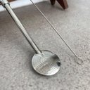 Ver imagem 5 de Bomba de Chimarrão Inox 23cm Anel Preto Bojo Mil Furos Removível para Mate
