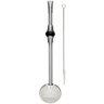 Bomba de Chimarrão Inox 23cm Anel Preto Bojo Mil Furos Removível para Mate - 1
