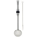 Ver imagem 1 de Bomba de Chimarrão Inox 23cm Anel Preto Bojo Mil Furos Removível para Mate