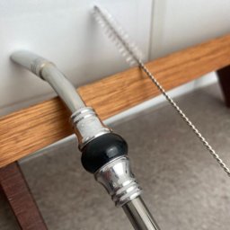 Bomba de Chimarrão Inox 23cm Anel Preto Bojo Mil Furos Removível para Mate - 2