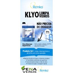 Klyo Limpa Vidros 1 Litro Renko 1/20 Concentrado Faz até 20l - 2