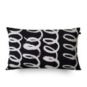 Ver imagem 1 de Almofada Retangular Preta Espiral 30x50cm Branco - Capa com enchimento