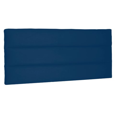 Cabeceira Painel Estofada Cama Box Casal La Italian 140cm Suede Azul Marinho - Desk Design