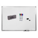 Ver imagem 1 de Quadro Branco Magnético 90x60 Acompanha Apagador e 4 Canetas