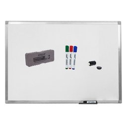 Quadro Branco Magnético 90x60 Acompanha Apagador e 4 Canetas - 1