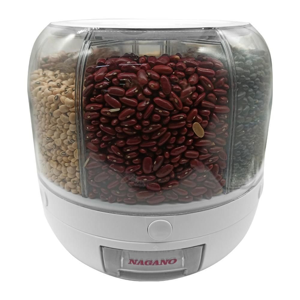 Dispenser Giratório de Alimentos Grãos e Cereais com 6 Divisões - 7
