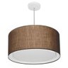 Lustre Cilíndrico Duplo Md-4288 Tecido 50x30cm Café Bivolt - 1