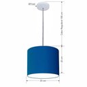 Ver imagem 2 de Lustre Luminária Pendente Vivare Free Lux Pe-4107br Cúpula em Tecido 25x20cm Azul-marinho Canopla