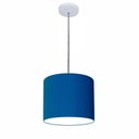 Ver imagem 1 de Lustre Luminária Pendente Vivare Free Lux Pe-4107br Cúpula em Tecido 25x20cm Azul-marinho Canopla