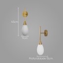 Ver imagem 2 de Arandela Mayla LT003 Ouro Fosco e BR + LED G9 Branco Frio Starlux ST2567