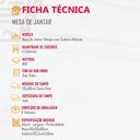 Ver imagem 3 de Sala de Jantar Mesa Olímpia 120cm Mdf Canto Reto 4 Cadeiras