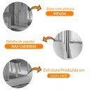 Ver imagem 2 de Sala de Jantar Mesa Olímpia 120cm Mdf Canto Reto 4 Cadeiras