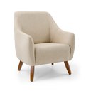 Ver imagem 3 de Poltrona Dekorien Paloma Linho Bege com Pés D28 Linha Alta