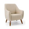 Poltrona Dekorien Paloma Linho Bege com Pés D28 Linha Alta - 3