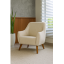 Ver imagem 2 de Poltrona Dekorien Paloma Linho Bege com Pés D28 Linha Alta