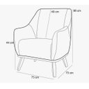 Ver imagem 7 de Poltrona Dekorien Paloma Linho Bege com Pés D28 Linha Alta