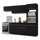 Ver imagem 1 de Armário de Cozinha Compacta 4 Peças com Rodapé Mp2176 Made Multimóveis Preto