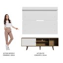 Ver imagem 6 de Rack Madesa Dubai e Painel para Tv até 65 Polegadas com Pés - Rustic/branco 6e9b