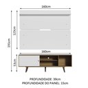 Ver imagem 3 de Rack Madesa Dubai e Painel para Tv até 65 Polegadas com Pés - Rustic/branco 6e9b