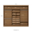 Ver imagem 2 de Guarda Roupa Roupeiro 6 Portas 3 Gavetas 270cm T580 Kappesberg