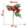 6 Ramos Maçã Decoração De Natal Artificial 18cm - 2