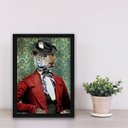 Ver imagem 2 de Quadro Dona Tigresa 24x18cm - com vidro:Madeira preta