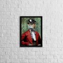 Ver imagem 1 de Quadro Dona Tigresa 24x18cm - com vidro:Madeira preta