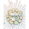 Escultura Espirito Santo com Flores Brancas Decorativo - 2