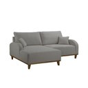 Ver imagem 1 de Sofá Albano Linho 185cm Chaise Lado Esquerdo Meu Sofá Online A230 Linho Cinza