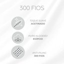 Ver imagem 7 de Jogo de Cama 4 Peças 300 Fios Algodão Bordado Nuance Branco/Verde Kacyumara - Casa k