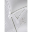 Ver imagem 5 de Jogo de Cama 4 Peças 300 Fios Algodão Bordado Nuance Branco/Verde Kacyumara - Casa k