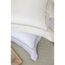 Ver imagem 6 de Jogo de Cama 4 Peças 300 Fios Algodão Bordado Nuance Branco/Verde Kacyumara - Casa k