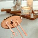 Ver imagem 1 de Kit Tesoura Abafador Pinça Bandeja para Velas Kit 4 Peças:rosa