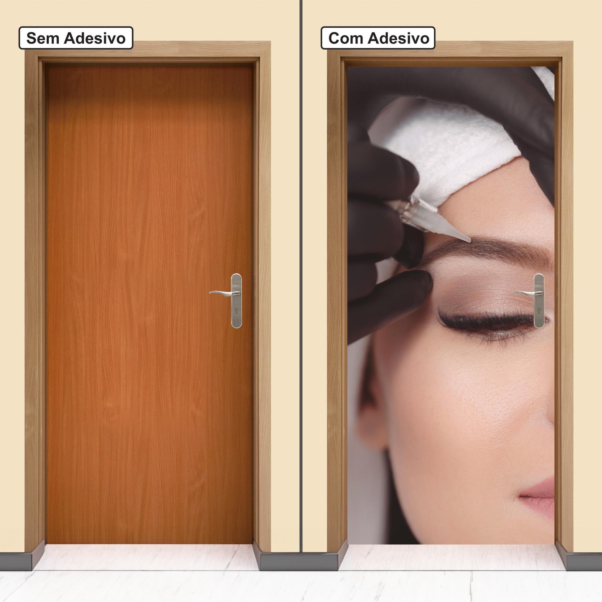 Adesivo Decorativo Porta Design Sobrancelha Estética Beleza - 2