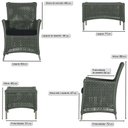 Ver imagem 3 de Jogo Sofá 2 Poltronas e Mesa Igapó Fendi E12 Trama Original Verde