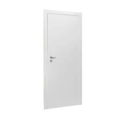 Kit Porta De Madeira Melamínico Lisa Branco 90x210x22.0cm - Com Fechadura Interna - Randa Direito - 3