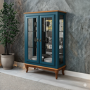 Ver imagem 4 de Cristaleira 2 Portas Prat Vidro Exclusive Média Branco - Imbuia