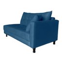 Ver imagem 3 de Recamier Charmy 1,40m Suede Azul Royal - Dominic Decor