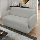 Ver imagem 1 de Sofá 2 Lugares Decorativo 148cm Túlio Madeira Bouclê K01 - D’Rossi