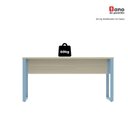 Ver imagem 7 de Escrivaninha Mesa Escritório X 150cm Industrial Castanheira e Azul Dali Cinza
